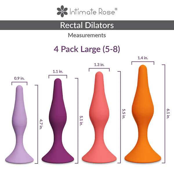 Intimate Rose® Vaginal Rectal Dilators (Sets of 4)