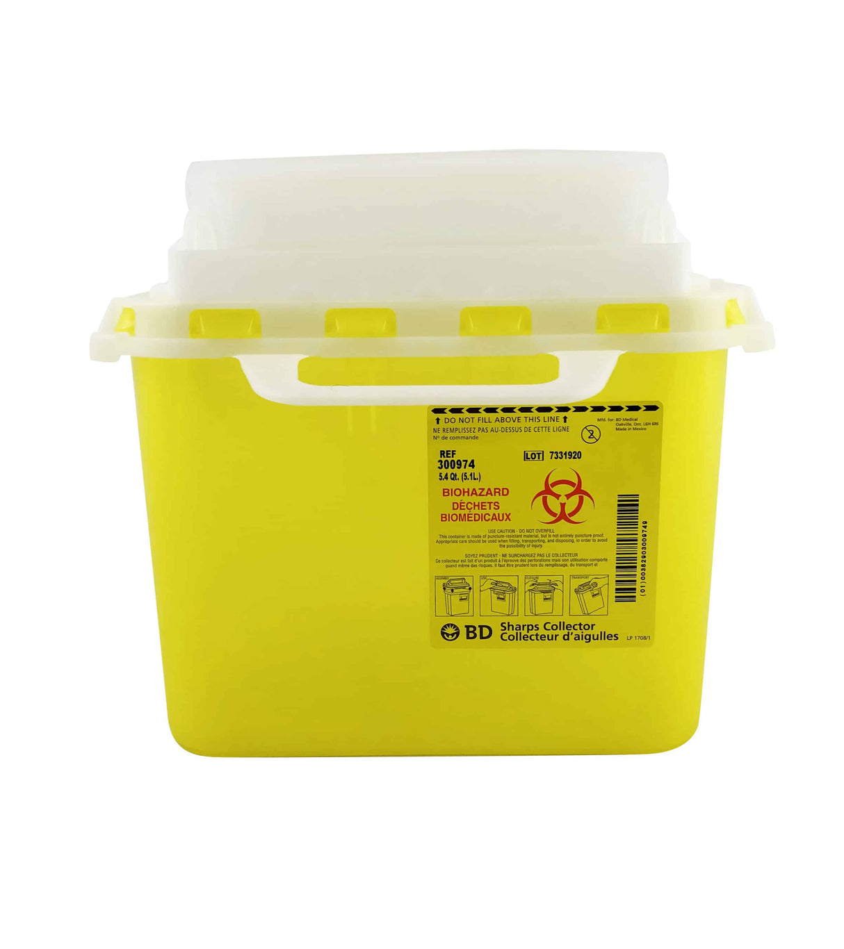 BD Tray Sharps Collector 5.1 L