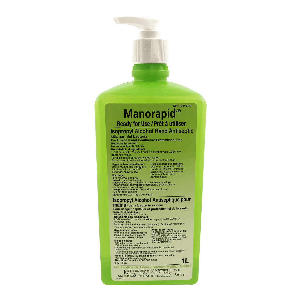 Manorapid® Hand Sanitizer Remington Medical