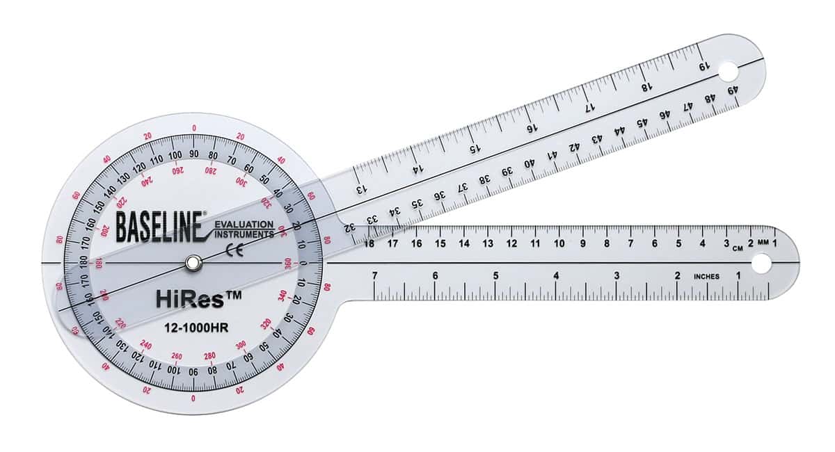 Baseline® 360º Hi-Res Plastic Goniometers